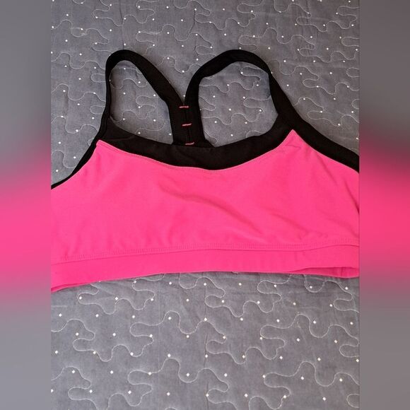 AVIA pink and black sports bra size large - Picture 1 of 3